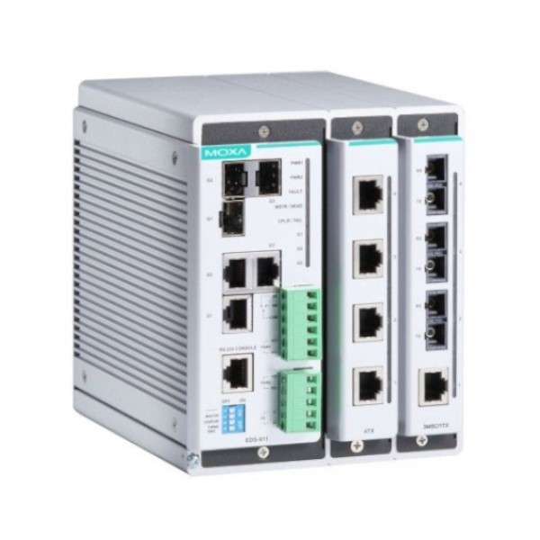 EDS-611-T 11-portowy modułowy switch na szynę DIN, zarządzalny
