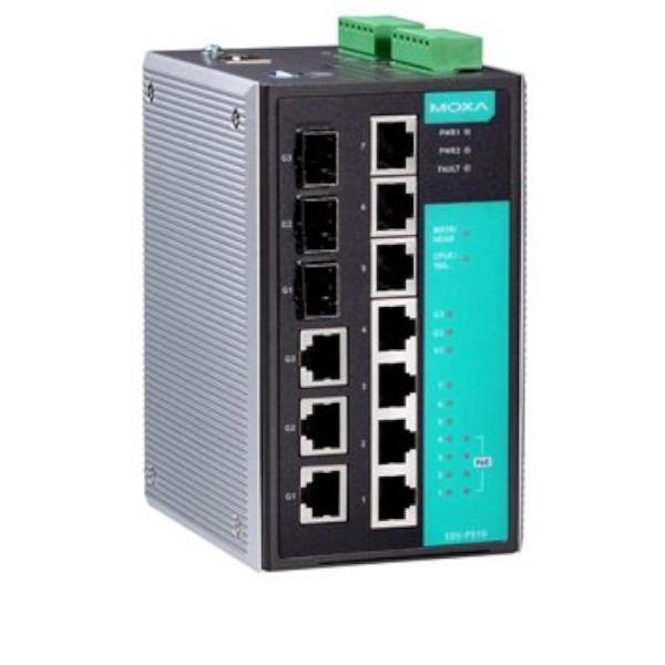 EDS-P510 switch przemysłowy 10-portowy 7x Fast Ethernet, 3x Gigabit Ethernet combo, zarządzalny
