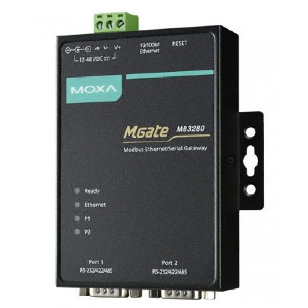 MGate MB3280/EU Standardowa brama Modbus z 2 portami RS-232/422/48