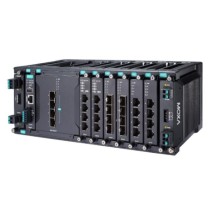 MDS-G4028-4XGS-T 28-portowy, modułowy switch zarządzalny na szynę DIN, 4 porty 10G