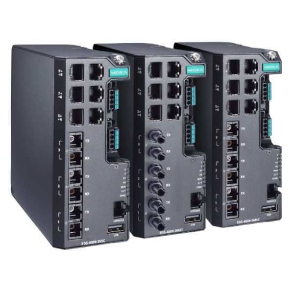 EDS-4009-3SSC-LV-T switch 6xEthernet 10/100BaseTX,3x port jednomodowy 100BaseFX złącze SC,zasilanie 12/24/48 VDC,zarządzalny
