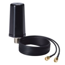 MAT-WDB-DA-RM-2-0203-1M Dwupasmowa antena stacjonarna, MIMO 2x2, 2,4 / 5 GHz, 2/3 dBi, RP-SMA-typ (męski), 1m kabla