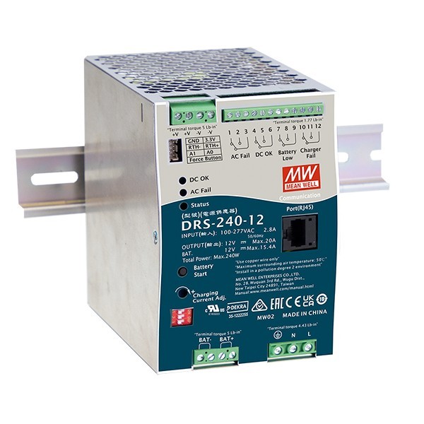 DRS-240-12CAN Zasilacz buforowy 240W 12V 20A