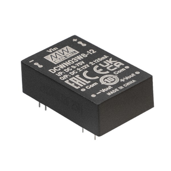 DCWN03W8-05 Moduł DC/DC 3W 9~75V/ ±5V ±0.3A