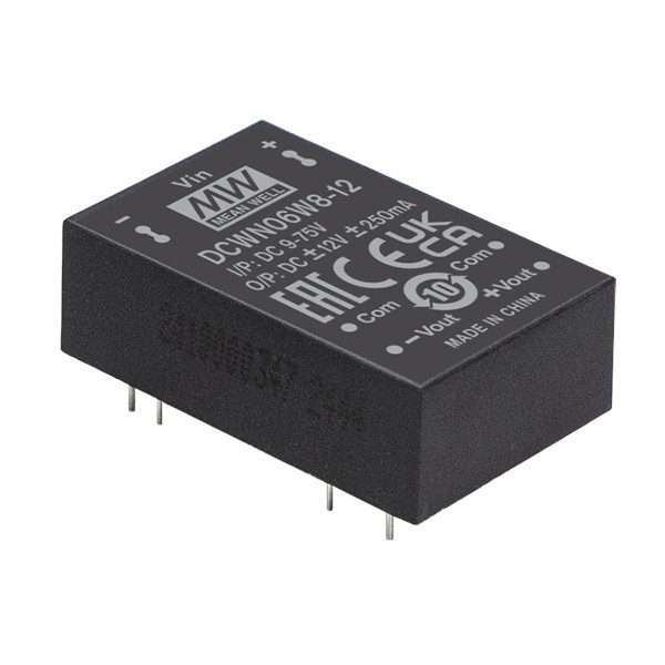 DCWN06W8-12 Moduł DC/DC 6W 9~75V/ ±12V ±0.25A