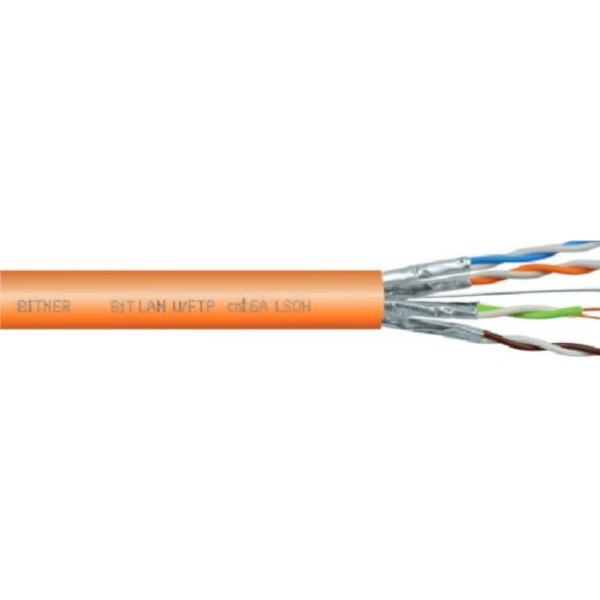 TI0079 Kabel do sieci informatycznych BiTLAN U/FTP cat.6A LSOH 500MHz - bęben 500m