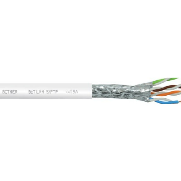 TI0076 Kabel do sieci informatycznych BiTLAN S/FTP cat.6A zewnętrzny 500MHz - bęben 500m