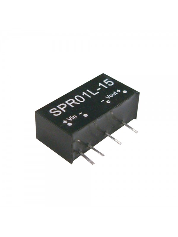 SPR01O-15 Moduł DC/DC 1W 48V±10%/ 15V 0.067A SPR01O-15 Moduł DC/DC 1W 48V±10%/ 15V 0.067A