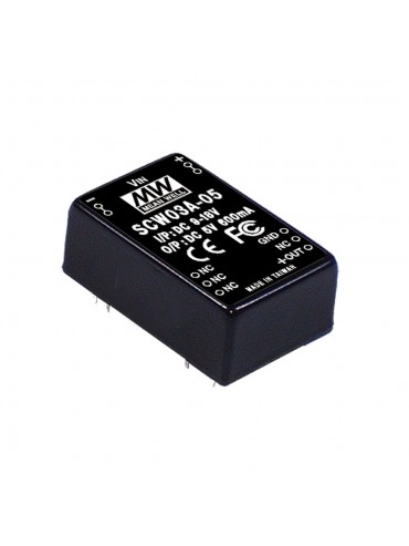 SCW03B-05 Moduł DC/DC 3W 18~36V/ 5V 0.6A