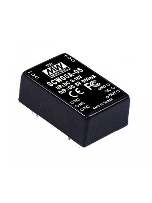 SCW05A-05 Moduł DC/DC 5W 9~18V/ 5V 1A SCW05A-05 Moduł DC/DC 5W 9~18V/ 5V 1A