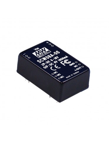 SCW08A-05 Moduł DC/DC 8W 9~18V/ 5V 1.6A