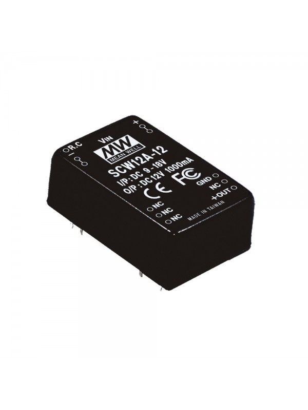 SCW12A-15 Moduł DC/DC 12W 9~18V/ 15V 0.8A SCW12A-15 Moduł DC/DC 12W 9~18V/ 15V 0.8A
