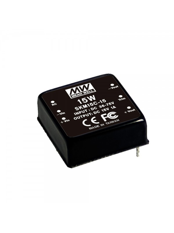 SKM15C-15 Moduł DC/DC 15W 36~75V/ 15V 1A SKM15C-15 Moduł DC/DC 15W 36~75V/ 15V 1A
