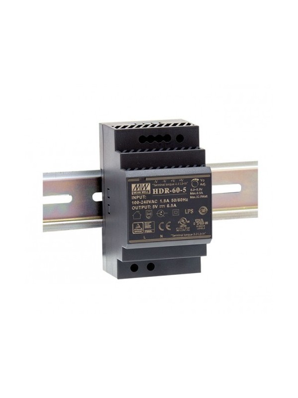 HDR-60-12 Zasilacz na szynę DIN 60W 12V 4.5A HDR-60-12 Zasilacz na szynę DIN 60W 12V 4.5A