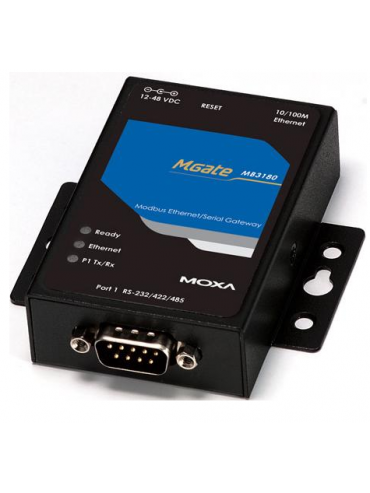 MGate MB3180/EU Standardowa brama Modbus z 1 portem RS-232/422/485