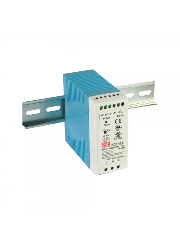 MDR-40-24 Zasilacz na szynę DIN 40W 24V 1.7A MDR-40-24 Zasilacz na szynę DIN 40W 24V 1.7A