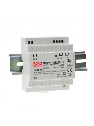DR-30-24 Zasilacz na szynę DIN 30W 24V 1.5A