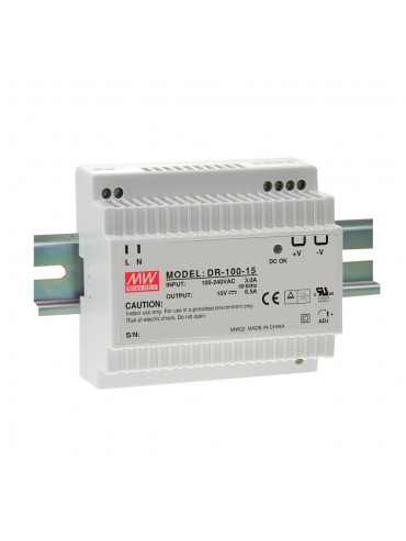 DR-100-12 Zasilacz na szynę DIN 100W 12V 7.5A