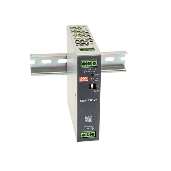XDR-75E-24  zasilacz na szynę DIN 76.8W 24V 3.2A