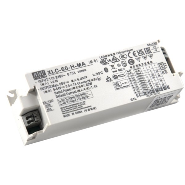 XLC-60-H-MA zasilacz LED 60W 9~54V 0.9~1.7A Matter