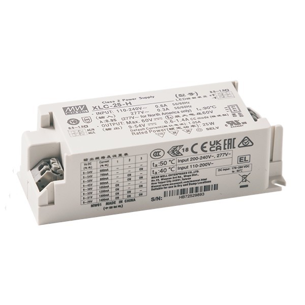 XLC-25-H-DA2 zasilacz LED 25W 9~54V 0.3~1.05A DALI2