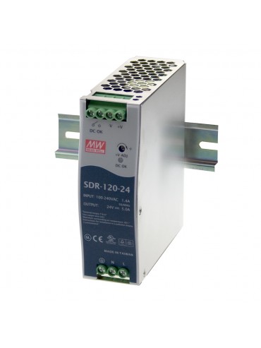 SDR-120-12 Zasilacz na szynę DIN 120W 12V 10A