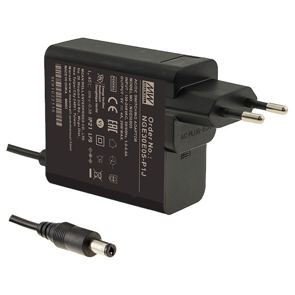 NGE30E24-P1J Zasilacz wtyczkowy 30W 24V 1.25A