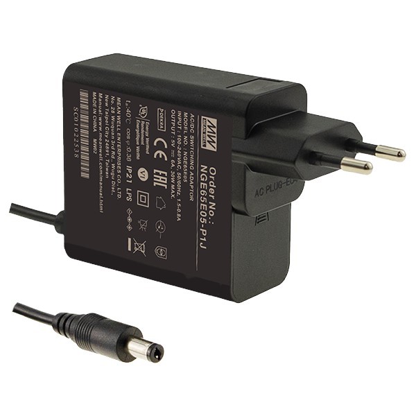 NGE65E12-P1J Zasilacz wtyczkowy 58W 12V 4.88A