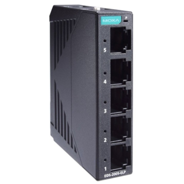 EDS-2005-ELP switch 5x Ethernet 10/100BaseTx, niezarządzalny, na szynę DIN, plastikowa obudowa