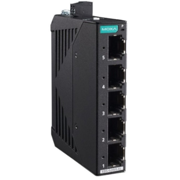 EDS-G2005-EL switch 5x Ethernet 10/100/1000BaseTx, niezarządzalny, na szynę DIN